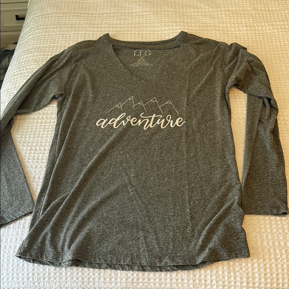 Gray Adventure Long Sleeve Tee